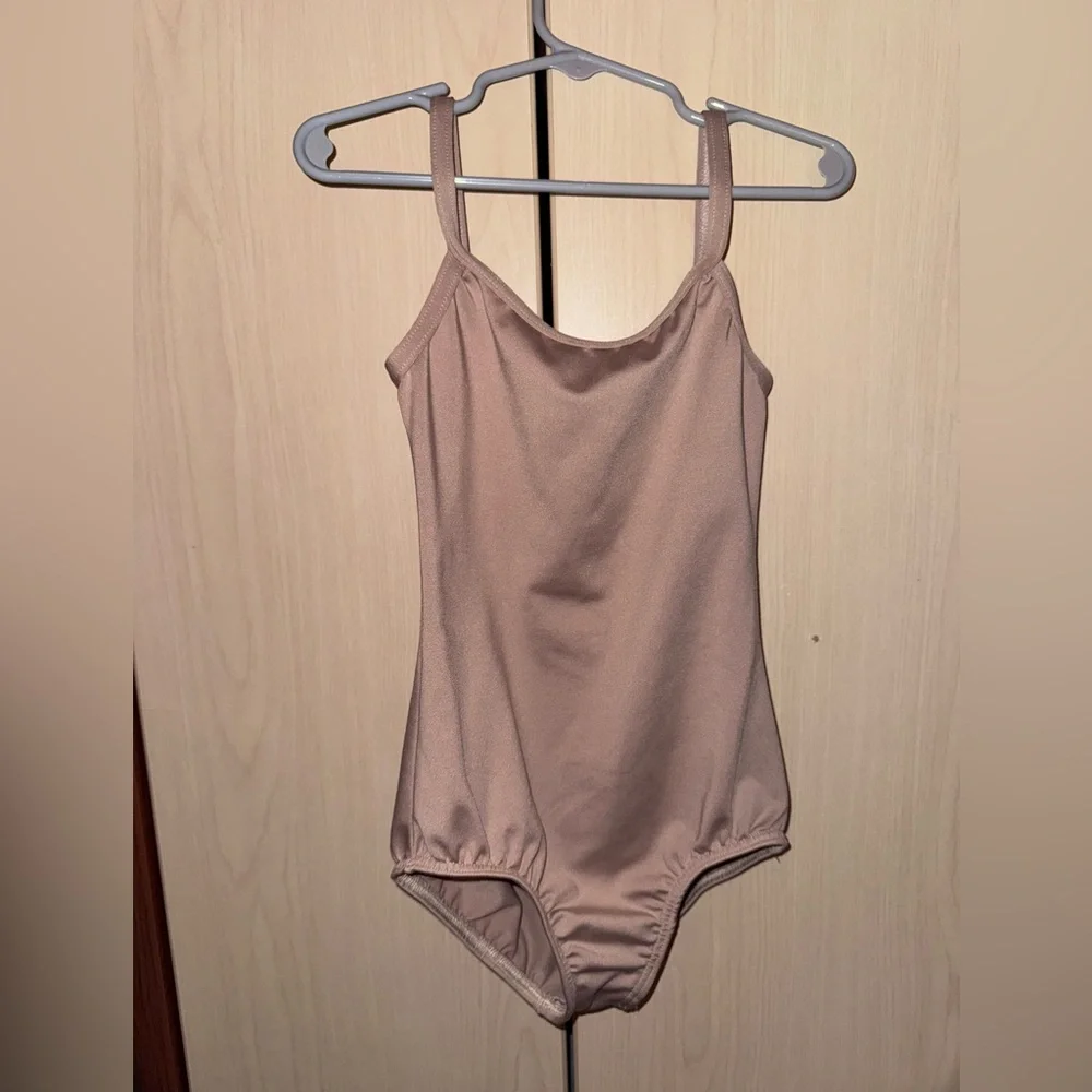 Motionwear Girls Dance Gymnastics Leotard Tan Nude Size 8/10